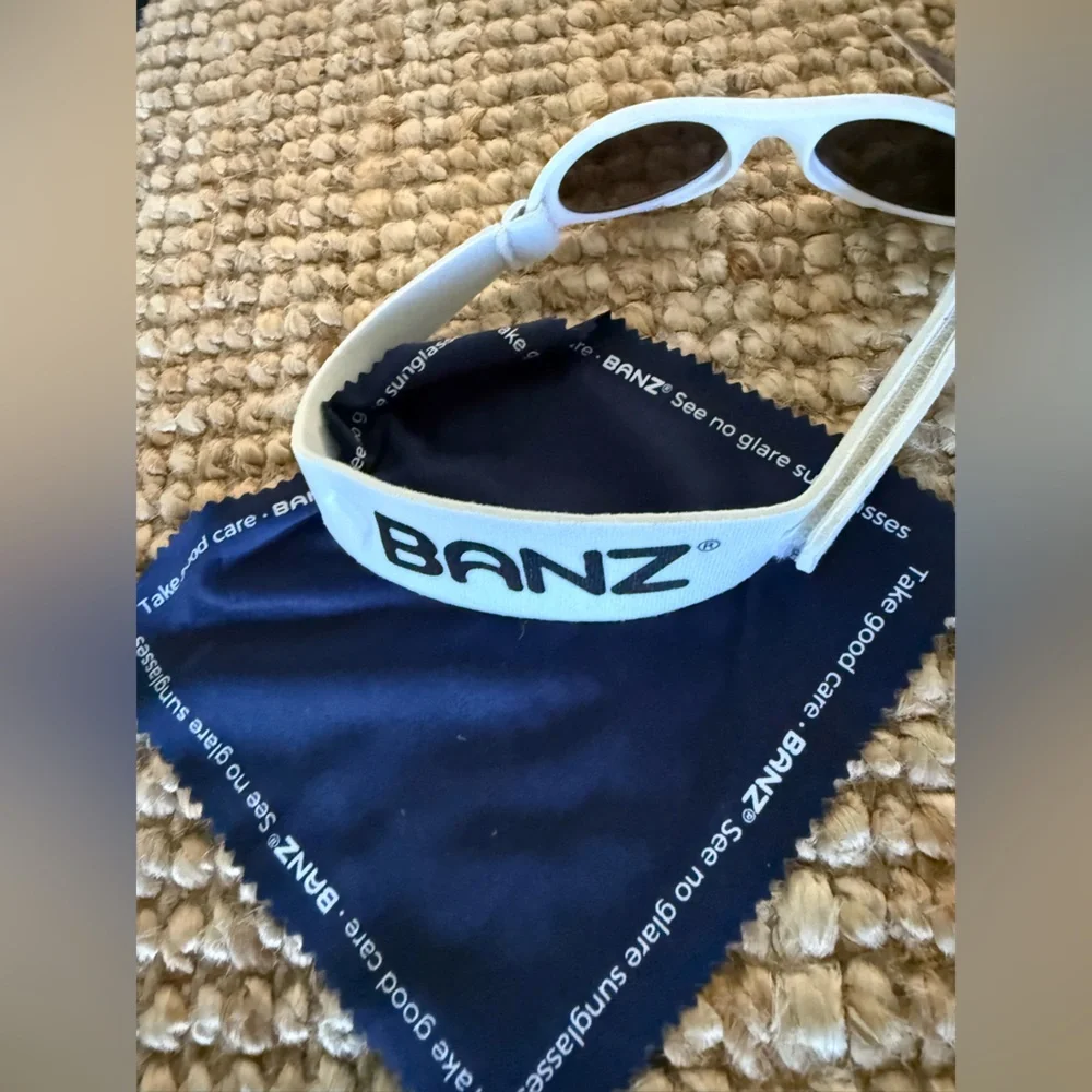 BANZ Sunglasses, Baby and Infant Sun Protection, Ages 0-2 Years, Arctic White